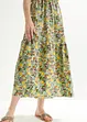 Abito midi di jersey con scollo rotondo, balza e cotone biologico, bonprix