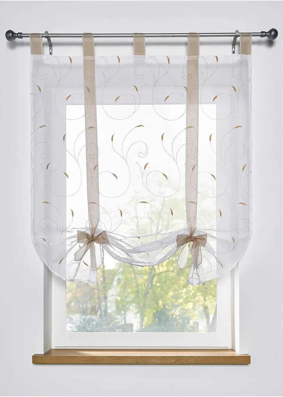 Ideal Textiles Theresa - Tenda a pacchetto in voile con ganci, non