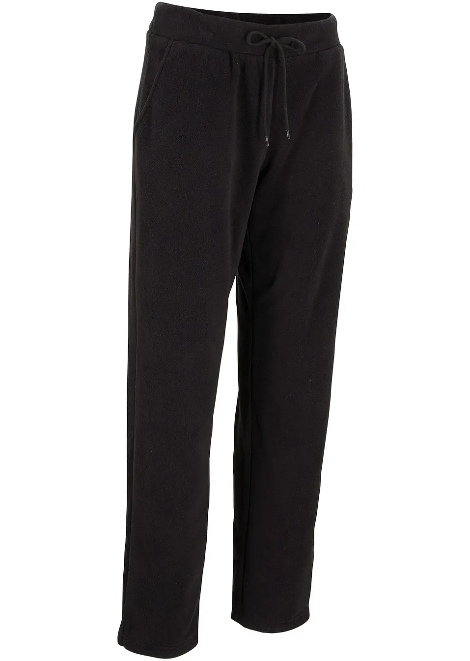 Pantalone Nero Donna Con Ampio Risvolto