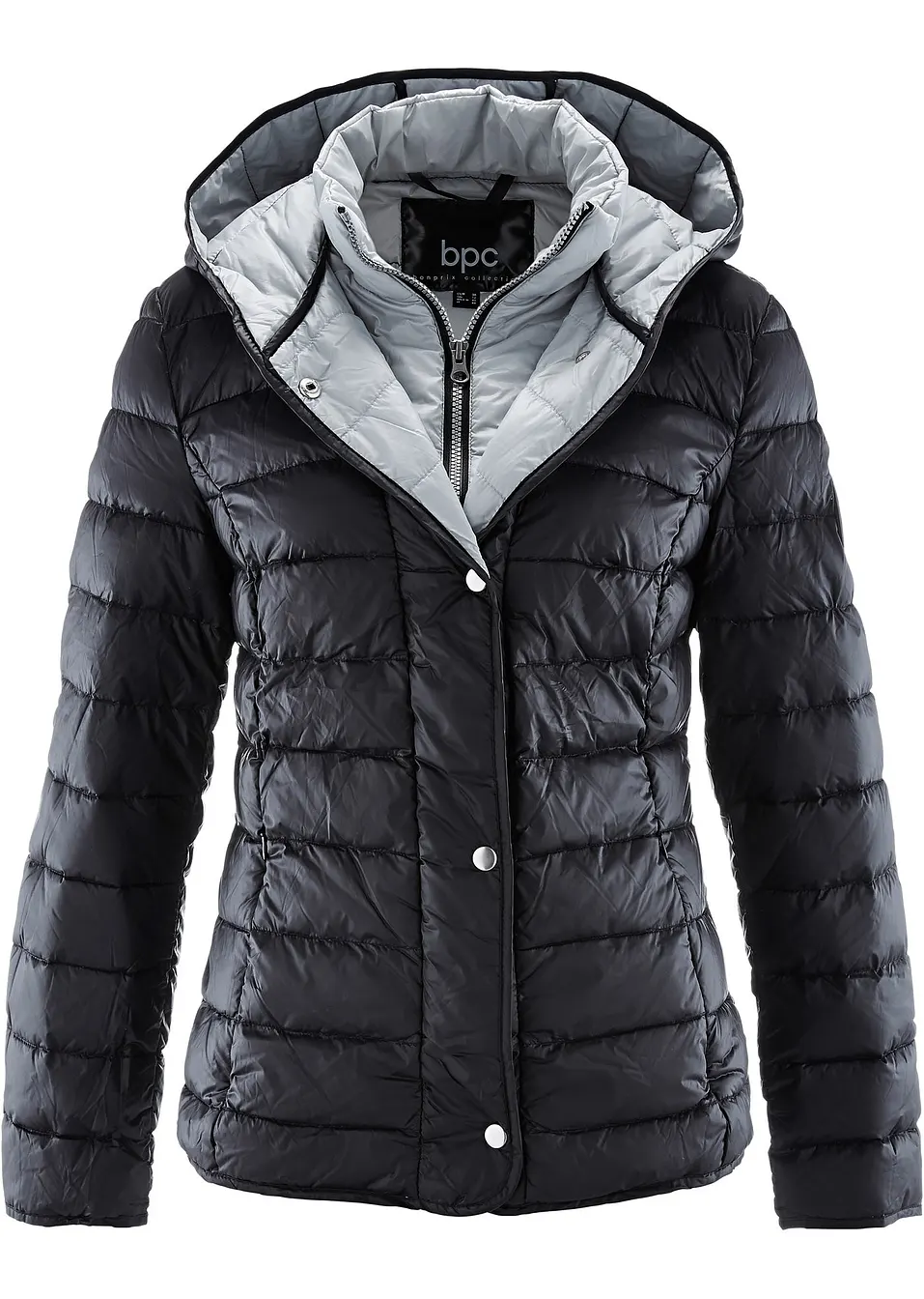 Giacca imbottita con cappuccio Nero