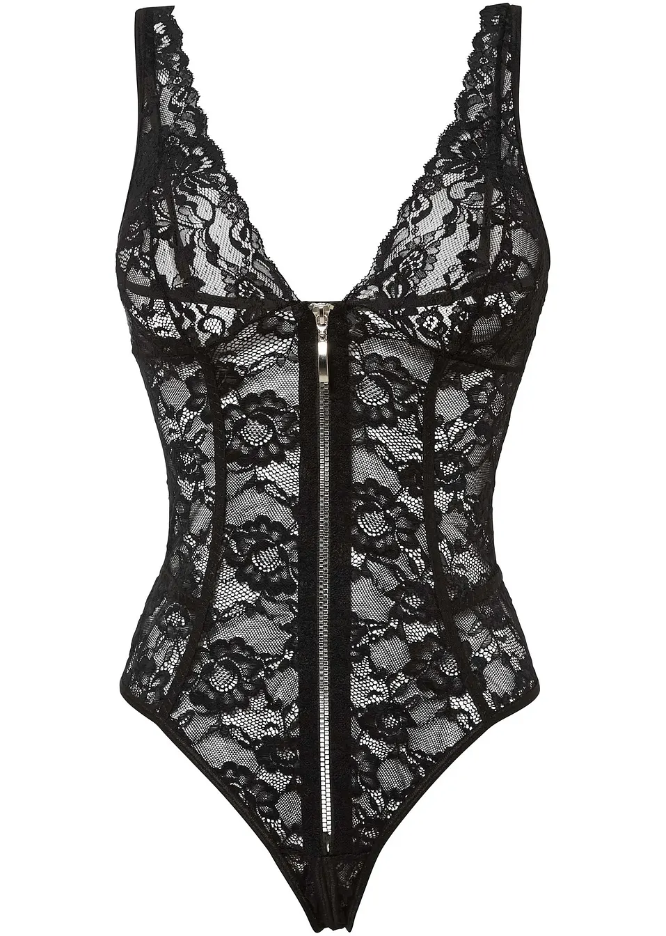 Bslingerie Body Nero Per Donna - Cotone Ed Elastan - Taglia X-Large
