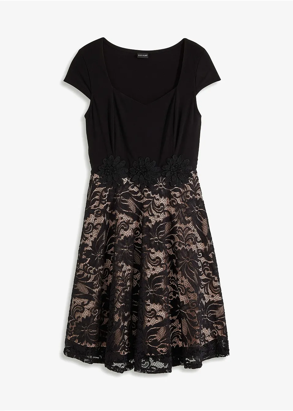 Abito corto con pizzo