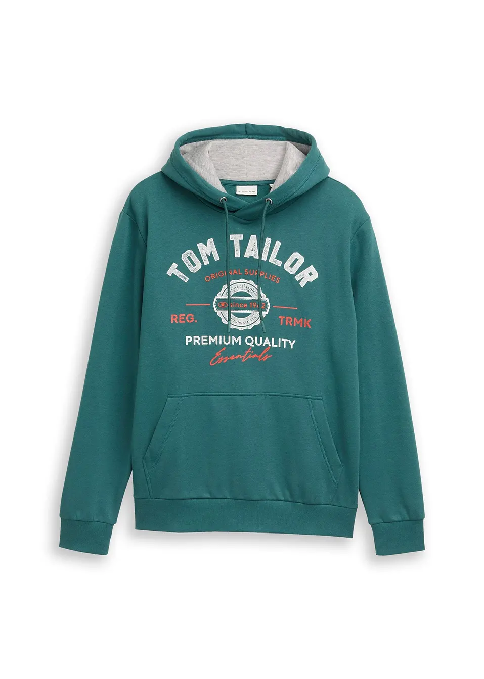 TOM TAILOR Denim Felpa con Cappuccio con Stampa sul Petto, Uomo, Nero (Black 29999), M