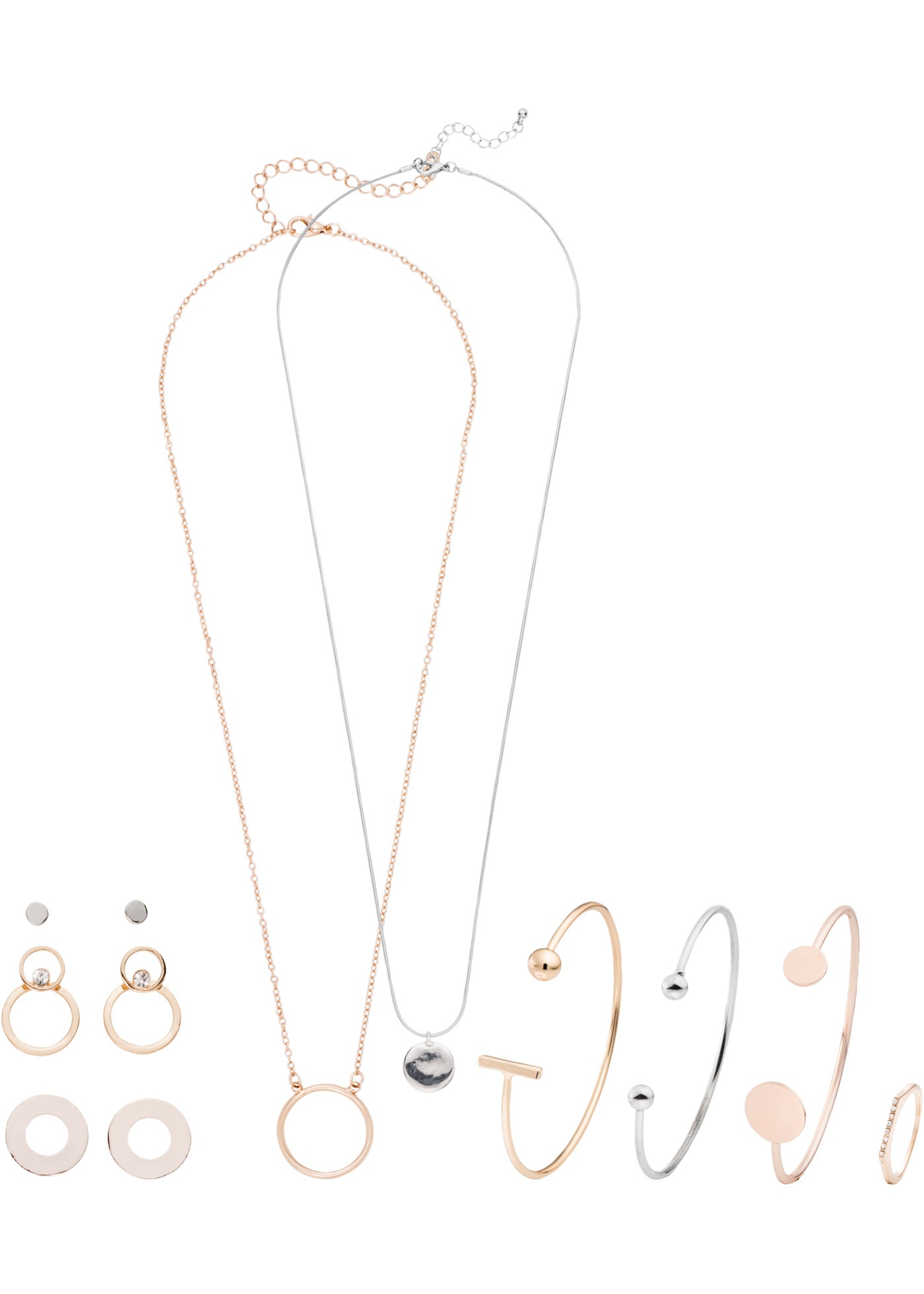 Set di gioielli in 3 colori (Argento) - bpc bonprix collection