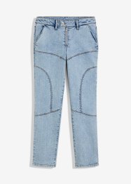 Jeans straight con impunture, RAINBOW