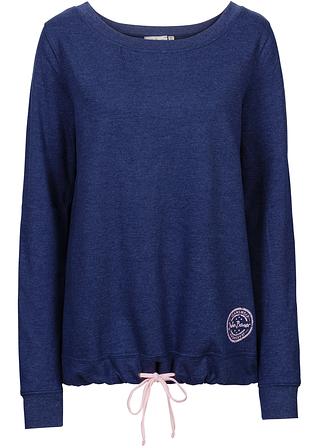 Felpa girocollo da donna a maniche lunghe con cappuccio e cappuccio da donna, taglie forti, con cappuccio, bianco, S